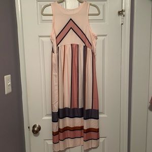 Chevron & Stripe Maxi Dress